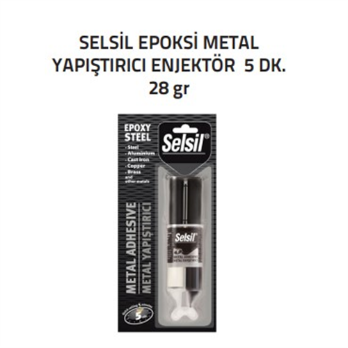 EPOKSİ METAL YAPIŞTIRICI ENJEKTÖR 5 DK - SELSİL (28gr) (K-12)